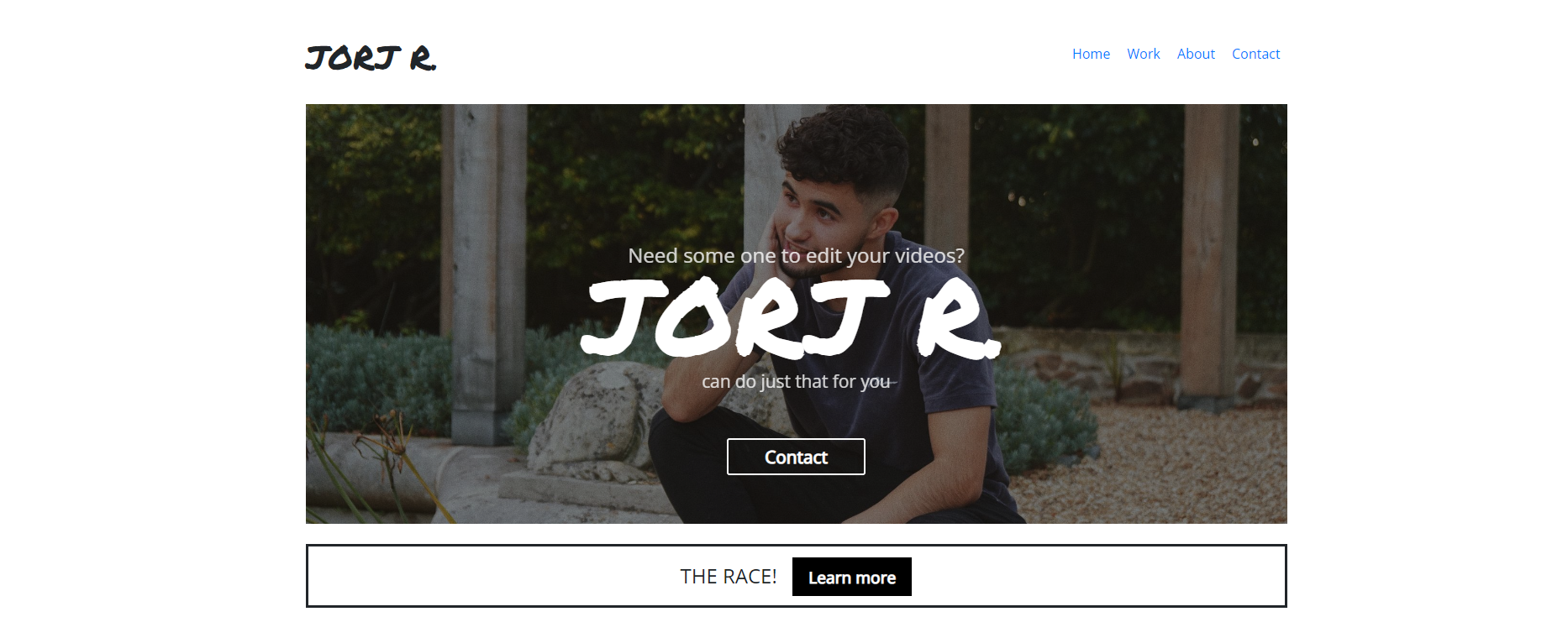 Screenshot of Jorj R's website